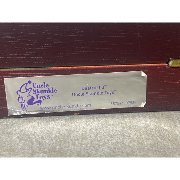 Uncle Skunkle Destruct 3 Wooden Demolition Game Wood Folding Case Complete - Picture 6 of 8